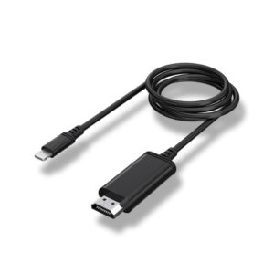 PORODO LIGHTNING TO HDMI CABLE 2M BLACK PD-HDL2M-BK