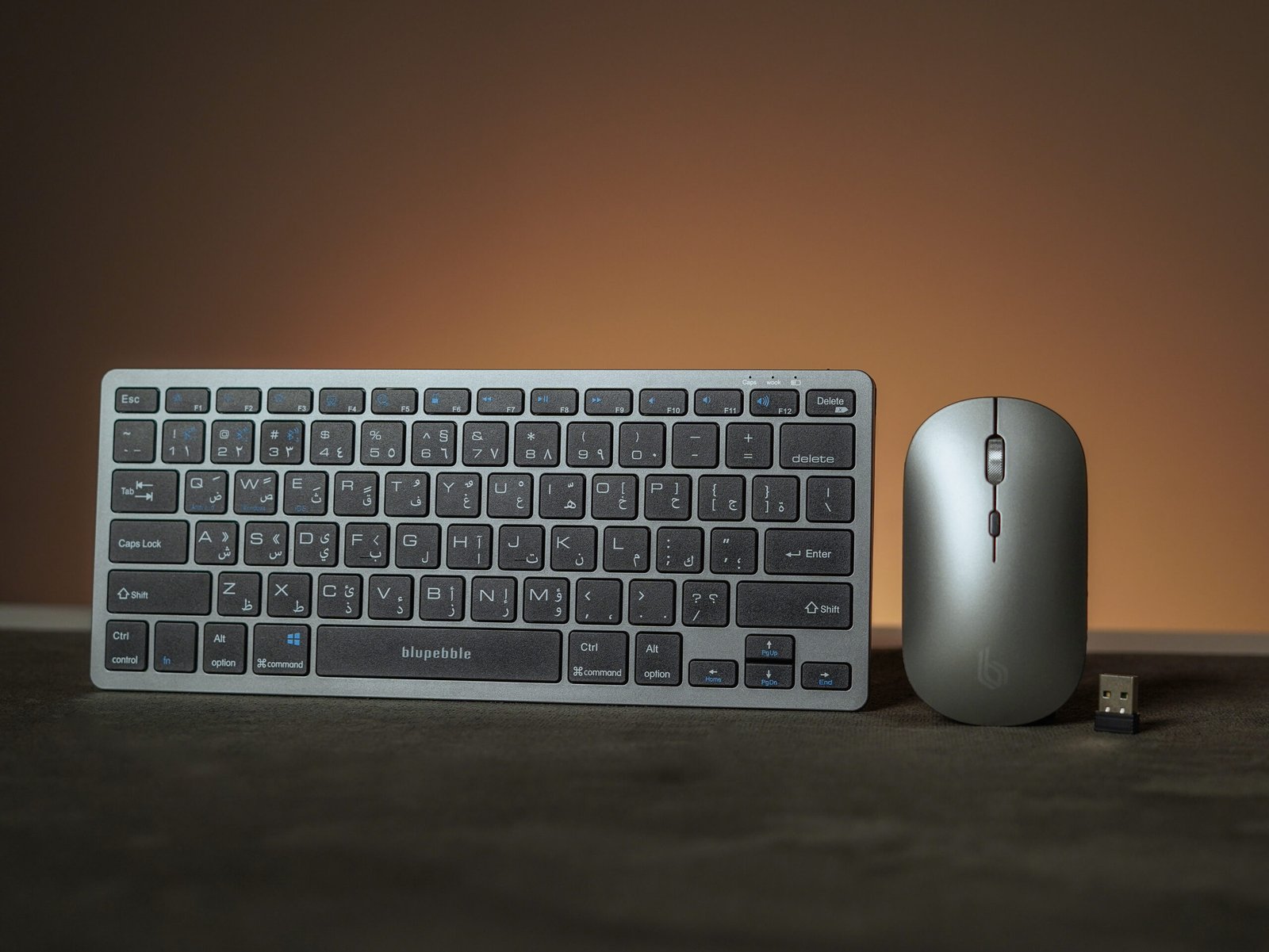 Bluepebble Magic Pebble Combo - Wireless Keyboard + Mouse - Grey BP-MPCKM-GY - Image 2
