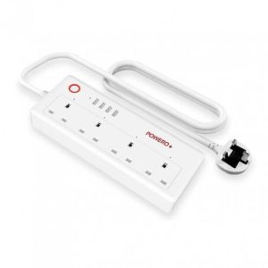 POWEROPLUS SMART POWER STRIP WITH 20W PD WHITE PR-PSS4UKPD