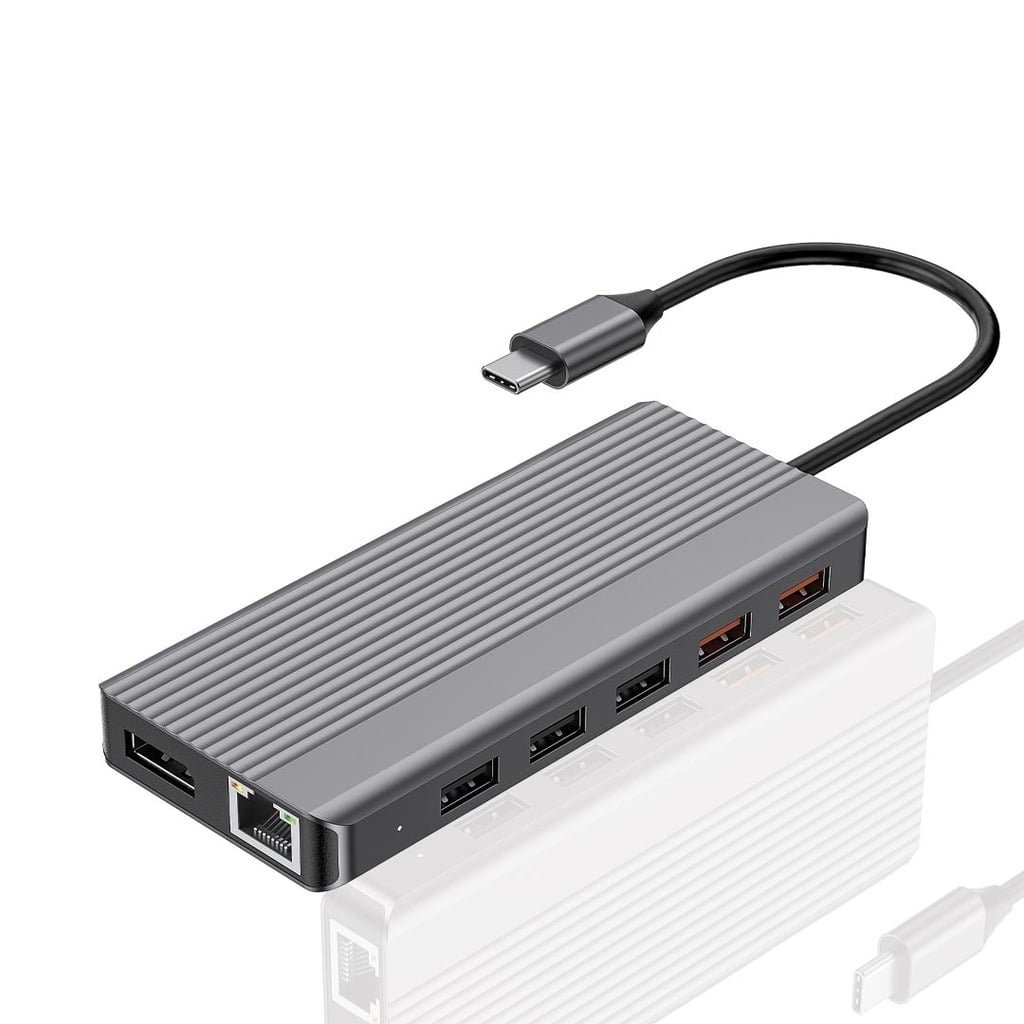 POWEROLOGY 12 IN 1 USB C HUB HDMI TYPE C 100W PD ETHERNET VGA USB SD MICRO SD 3.5 AUX - Image 5