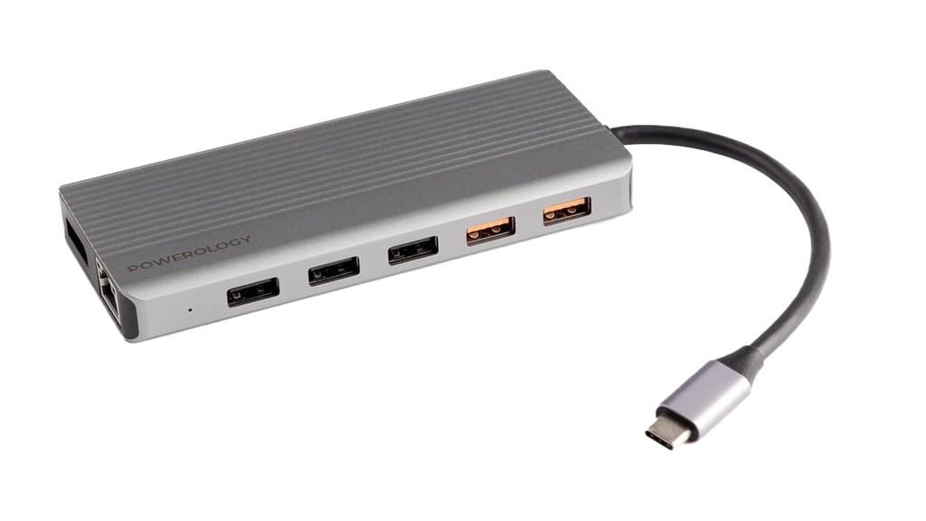 POWEROLOGY 12 IN 1 USB C HUB HDMI TYPE C 100W PD ETHERNET VGA USB SD MICRO SD 3.5 AUX - Image 3