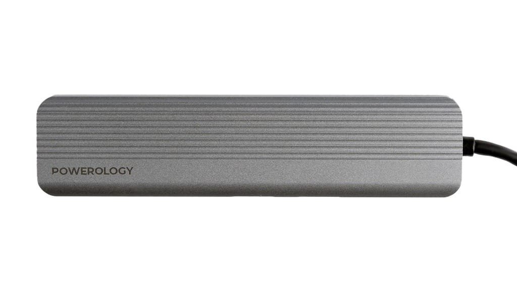POWEROLOGY 6 IN 1 SLIM 4K HDMI USB C HUB PD 100W USB MICRO SD GRAY P61HBCGY - Image 5