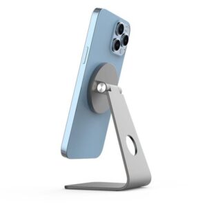 POWEROLOGY ALUMINUM MAGSAFE 90° STYLISH MOUNT PHONE HOLDER GRAY PMDPHAGY