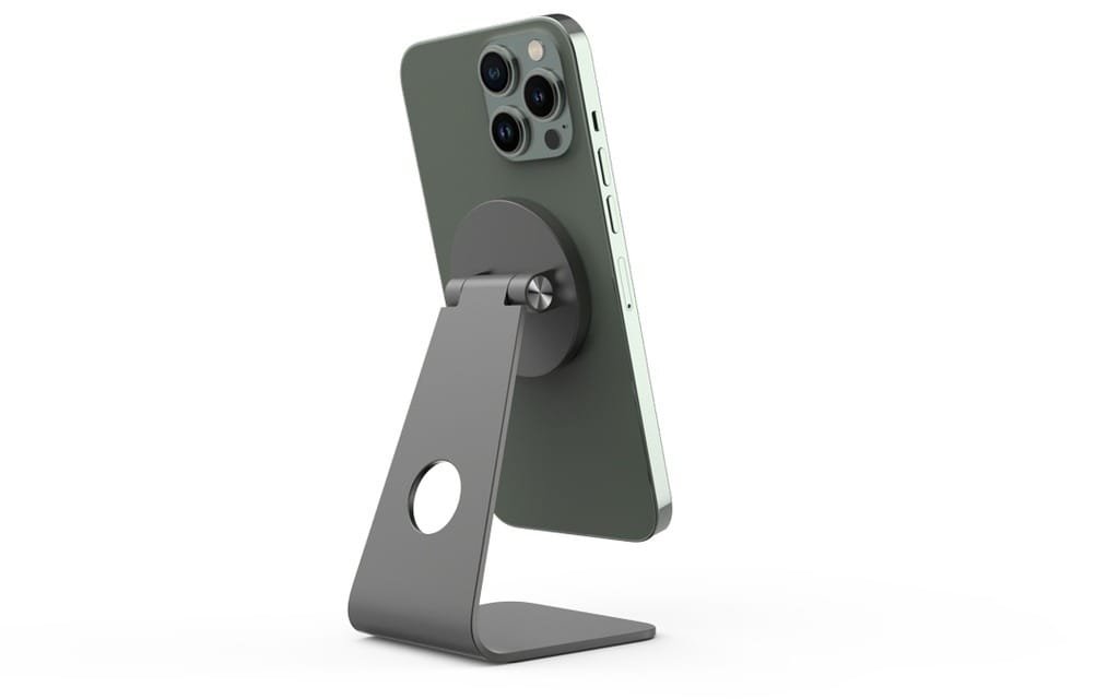 POWEROLOGY ALUMINUM MAGSAFE 90° STYLISH MOUNT PHONE HOLDER GRAY PMDPHAGY - Image 8