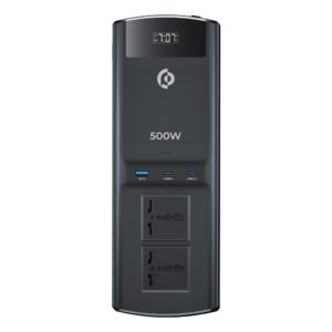 POWEROLOGY 500W UNIVERSAL MULTIPORT CAR INVERTER WITH DUAL USB C OUTPUT BLACK PCCSR008-BK