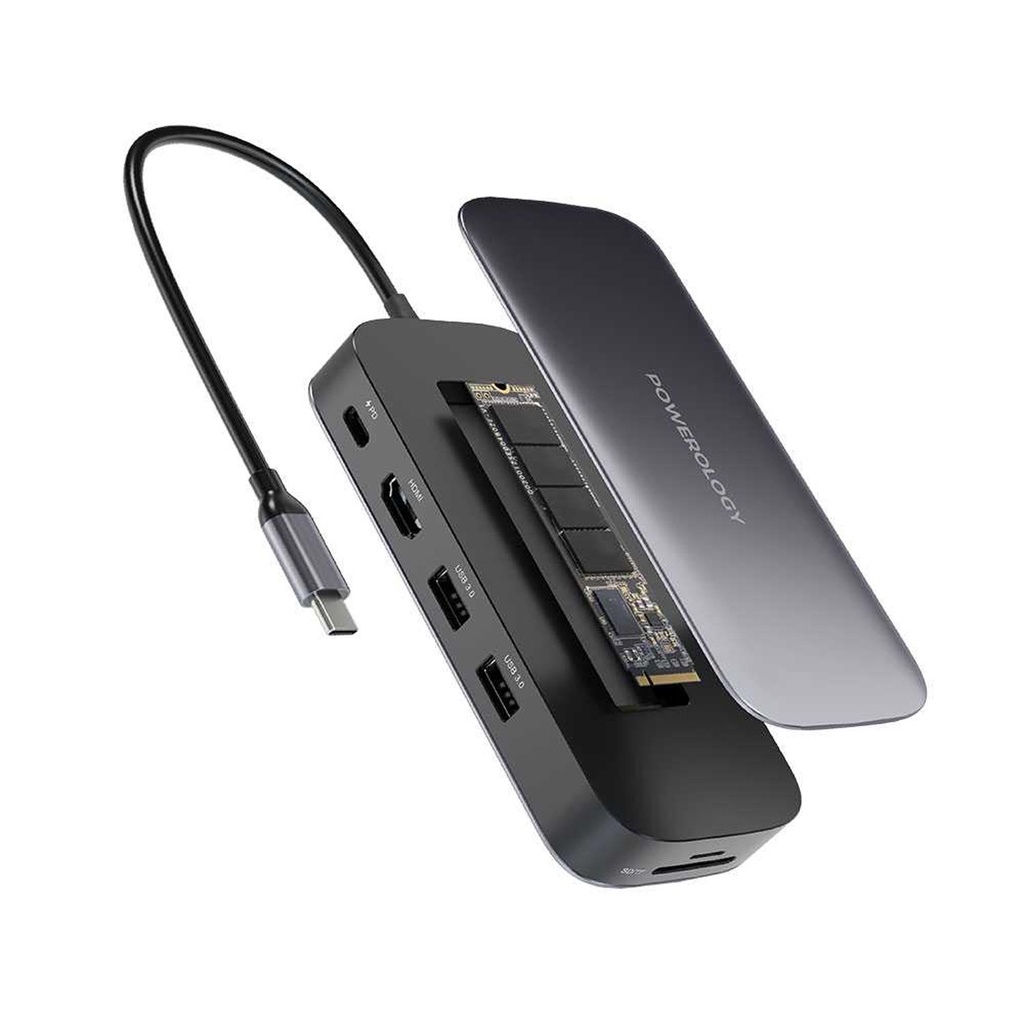 Powerology 256GB USB-C Hub and SSD Drive – PWDSHB256