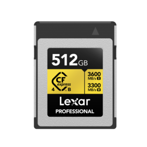 LEXAR PROFESSIONAL GOLD CFEXPRESS 4.0 TYPE B 3600MBPS-512GB LCXEXP4512G-RNENG