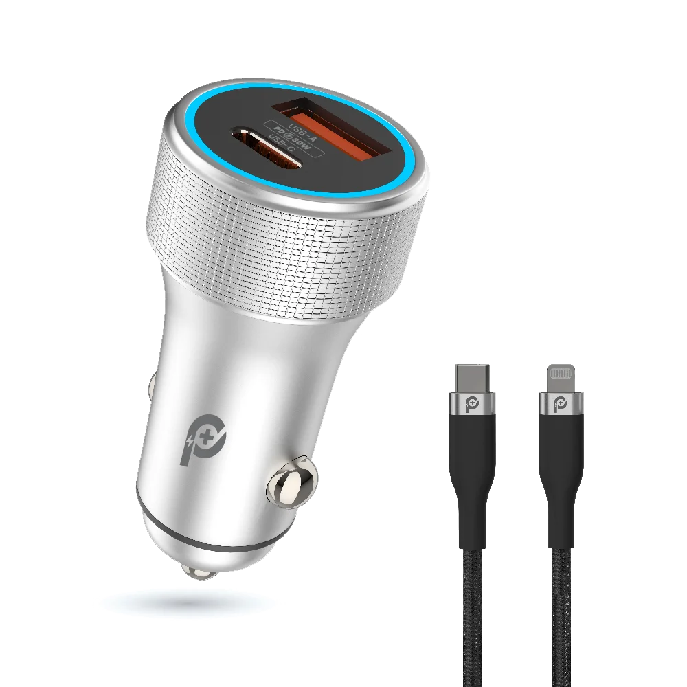 Stay powered on the go with the POWERO PLUS 48W Power Extreme Dual Port Car Charger, your essential companion for efficient and safe in-car charging