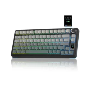 AULA 80 KEYS RGB 75% MECHANICAL GAMING KEYBOARD TRI MODE KNOB SEIYA SWITCH GRADIENT GRAY S75PRO