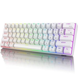 ROYAL KLUDGE GAMING KEYBOARD RGB DUAL MODE HOT PLUG BROWN SWITCH WHITE RK61