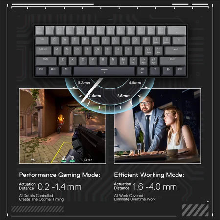 Redragon Fizz RGB Wired 61 Keys Mechanical Keyboard (K617CTB-RGB) - Compact Design with Customizable Lighting - Image 7