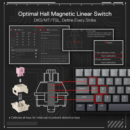 Redragon Fizz RGB Wired 61 Keys Mechanical Keyboard (K617CTB-RGB) - Compact Design with Customizable Lighting - Image 3