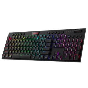 Redragon Horus Wireless RGB Mechanical Keyboard (K618RGB-Pro, Red Switches) - Ultra-Thin Design with Dynamic Lighting