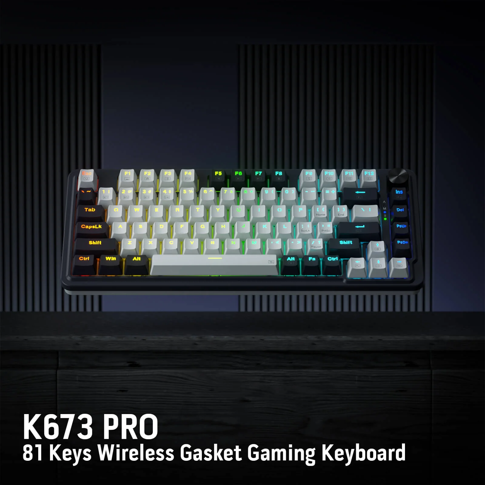 Redragon Ucal Pro Wired Gaming Keyboard (K673CPG-RGB-Pro) - Precision Performance with RGB Lighting - Image 2