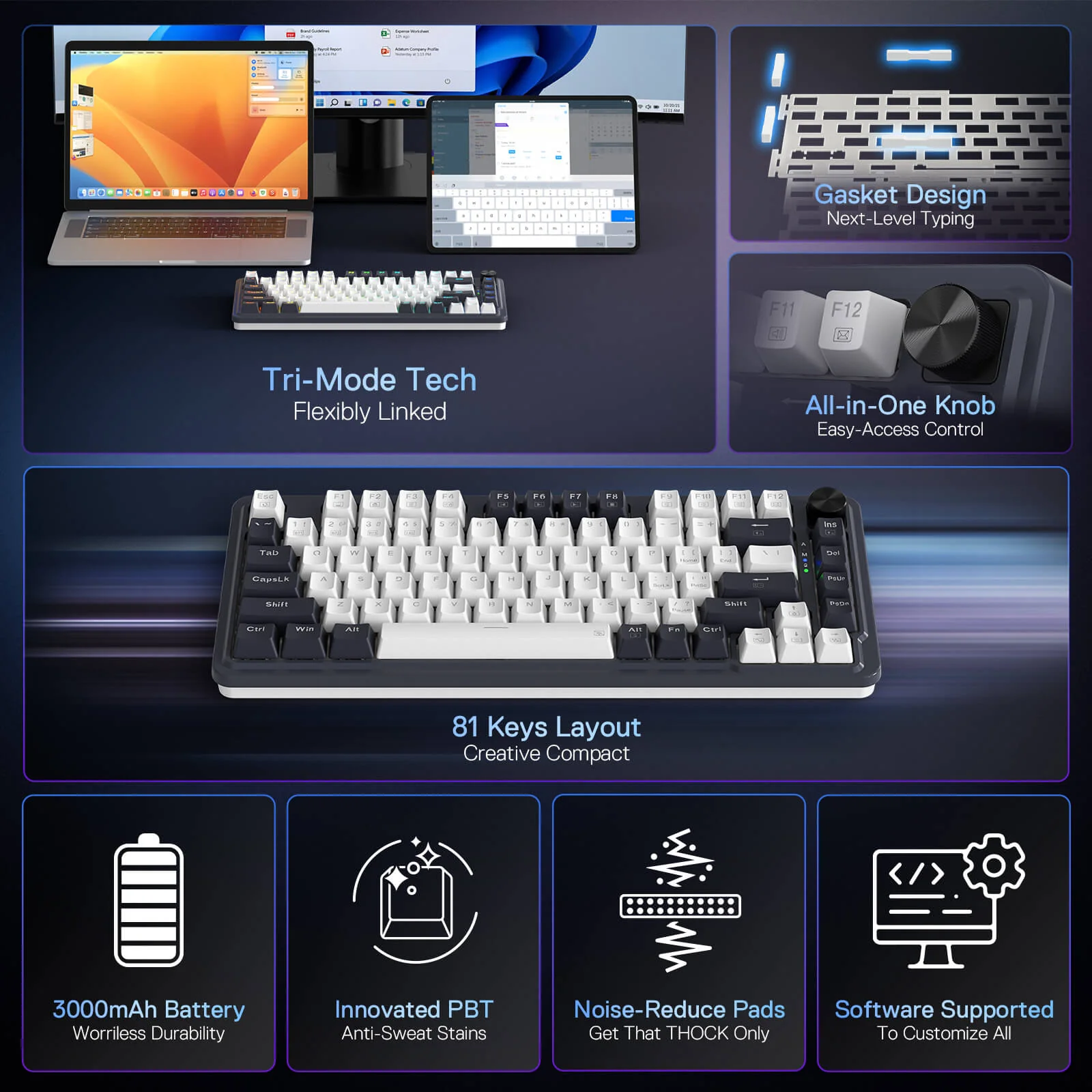 Redragon Ucal Pro Wired Gaming Keyboard (K673CPG-RGB-Pro) - Precision Performance with RGB Lighting - Image 7