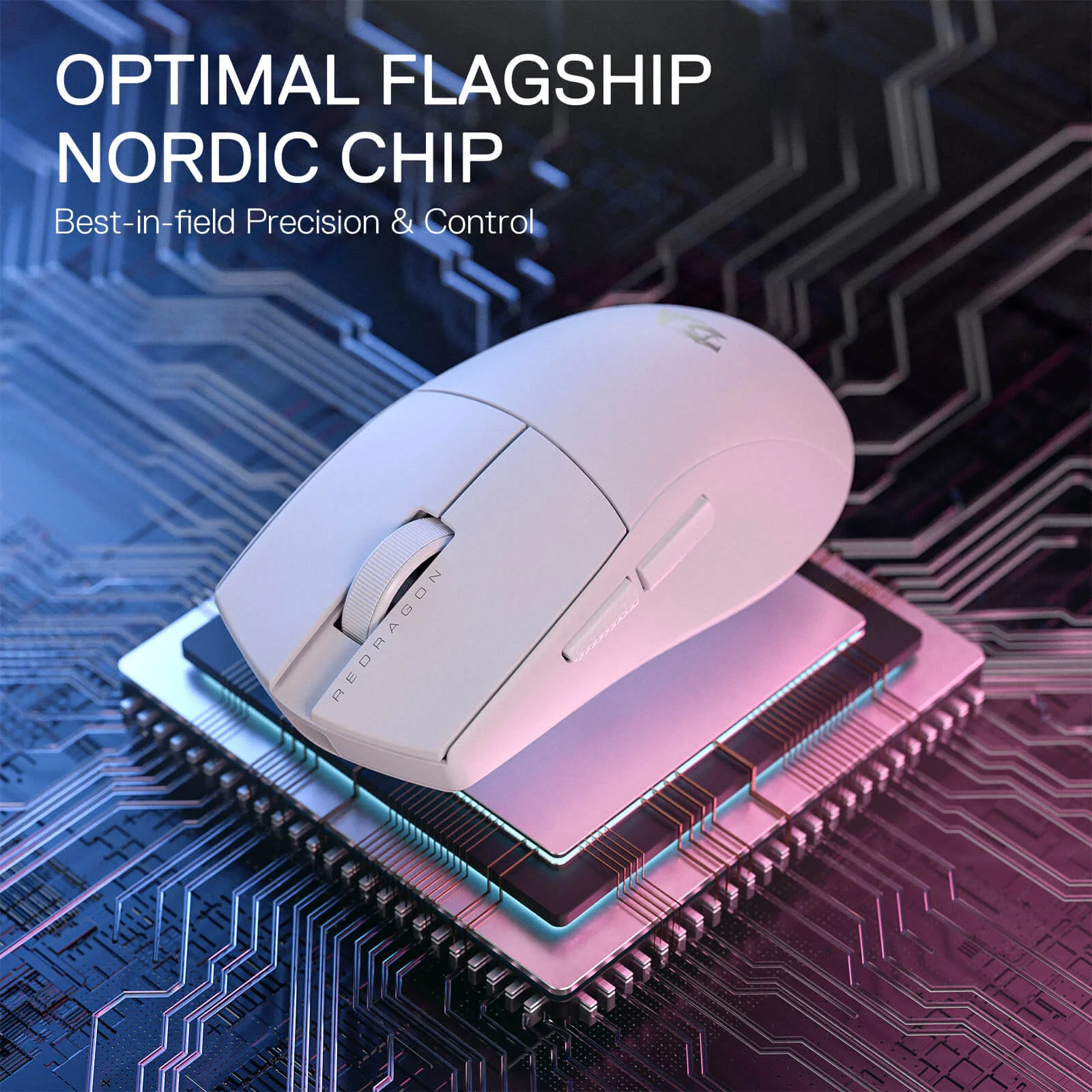 Redragon K1ng Pro M916 Wired Gaming Mouse – Precision, Power, and Style in White - Image 3