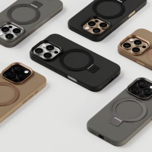 Blupebble iPhone 16 Pro/Pro Max RingFlex Foldable Kickstand with MagSafe Case | Versatile Protection with Built-in Stand