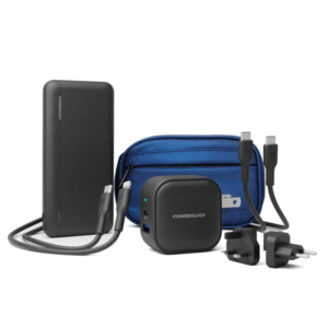 Powerology Universal 5-in-1 Fast Charging Power Bundle – Black