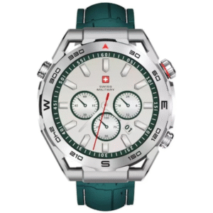 SWISS MILITARY DOM 3 WATCH WITH SILICONE STRAP GREEN SM-W-DOM3-SIF-GRNSIST-2PRESTP