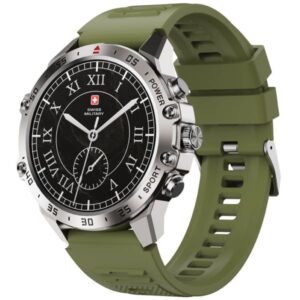 SWISS MILITARY DOM 5 WATCH WITH SILICONE STRAP GREEN SM-WCH-DOM5-SILFGRNSIS