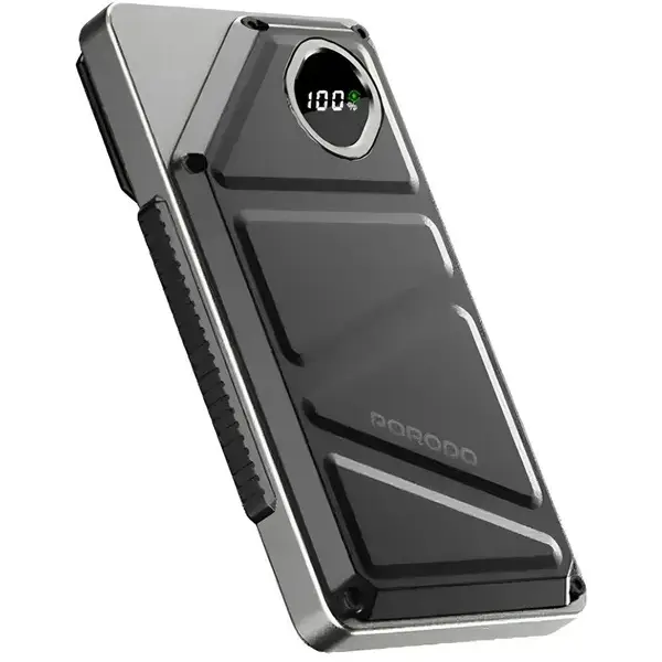 Stay charged anywhere, anytime with the PORODO 10000mAh Power Bank (PD-PBFCH055-BK).