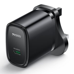 YESIDO 20W USB-C FAST CHARGER BLACK YC76B