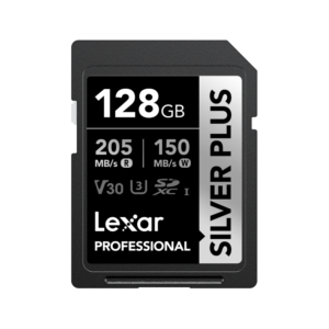 LEXAR PROFESSIONAL SILVER PLUS SDXC UHS-II CARDS 205MBPS-128GB LSDSIPL128G-BNNNG