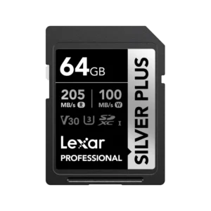 LEXAR PROFESSIONAL SILVER PLUS SDXC UHS-I CARDS 205MBPS-64GB LSDSIPL064G-BNNNG