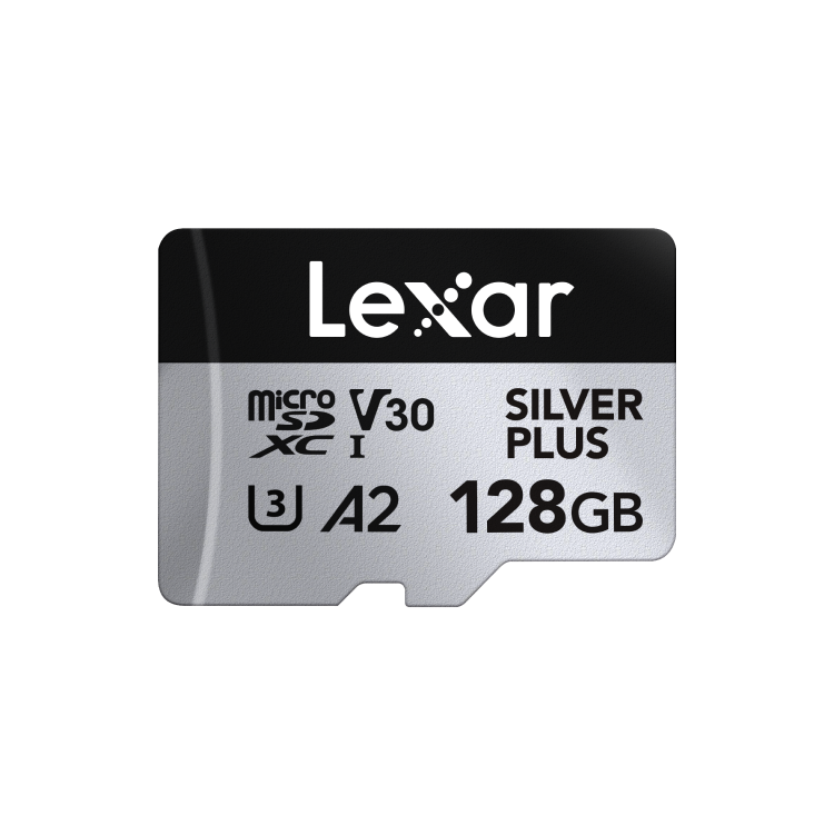 LEXAR SILVER PLUS 128GB MICRO SDXC UHS-I CARD (Up to 205MB/s Read, 150MB/s Write) LMSSIPL-128G-BNANG