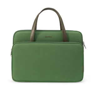 Redefine your work and travel essentials with the TOMTOC Versatile A11 14-Inch Laptop Handbag in a bold green finish.