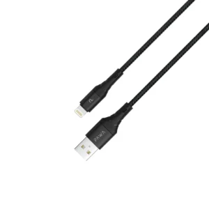 PAWA NYLON BRAIDED 2.4A QUICK CHARGING 2M BRAIDED DATA CABLE LIGHTNING BLACK PW-2BDATOL-BK