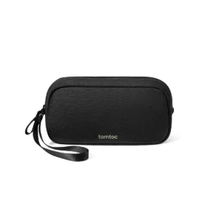Stay organized and stylish with the TOMTOC LIGHT-T12 Electronic Accessory Pouch in sleek black.