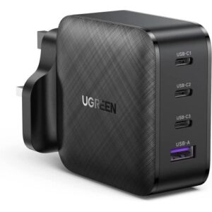 UGREEN PD 4 PORT FAST WALL CHARGER 65W GANX (3CIA) BLACK 70819