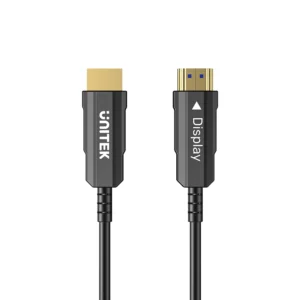 Upgrade your home entertainment or professional AV system with the UNITEK 4K 60Hz HDMI Fiber Optic Cable (Model: C11072BK-15M)
