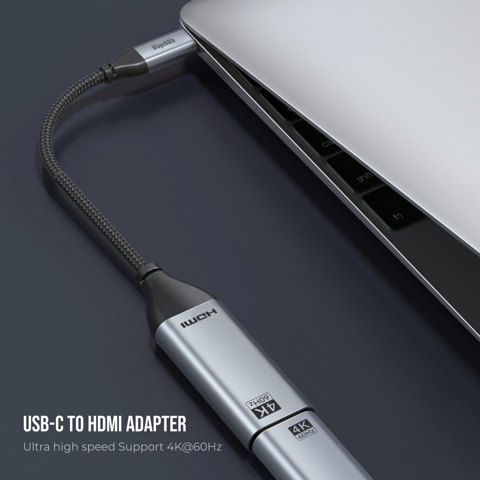 BLUPEBBLE USB TYPE C TO HDMI CABLE ADAPTER 0.2 MM BP-160-PU31CMHDFN1S-GY - Image 5