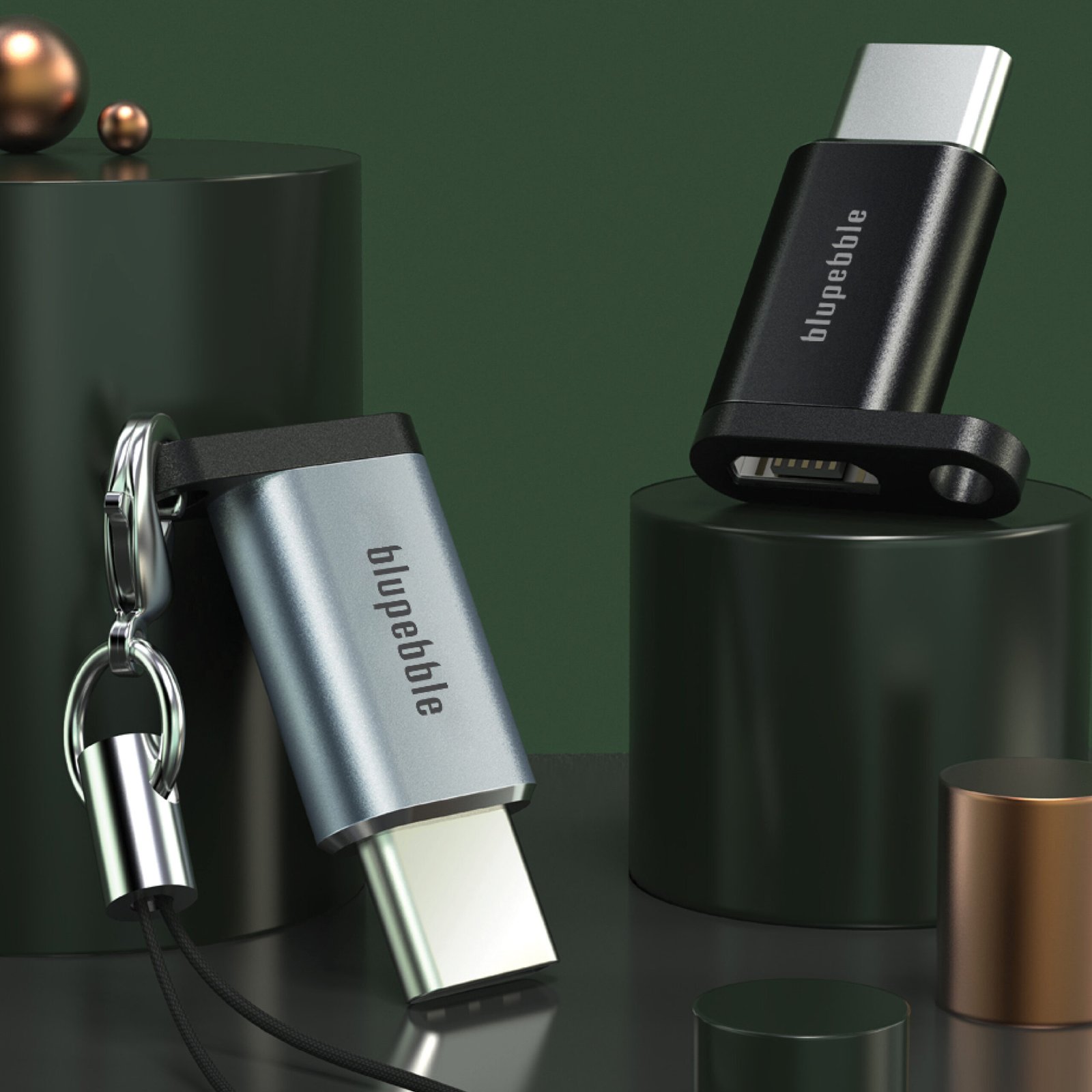BLUPEBBLE USB-C MALE TO USB 2.0 MICRO B FEMALE OTG ADAPTER 480 MBPS - Image 4