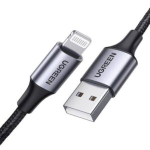 UGREEN 2.4A USB A TO LIGHTNING CABLE 1M BLACK 20592