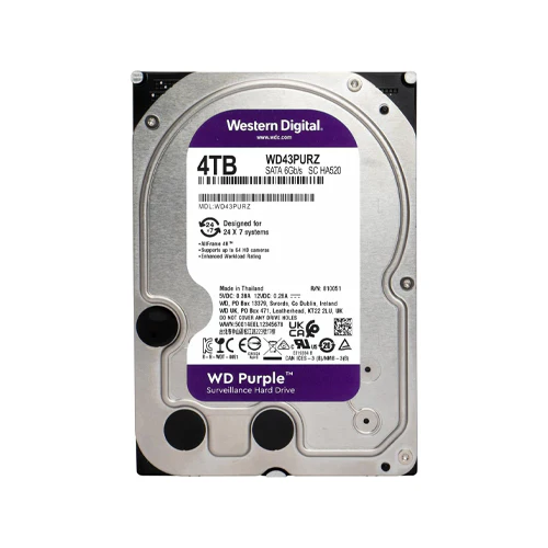 WD PURPLE 3.5 INCH 4TB SURVEILLANCE INTERNAL HARD DRIVE WD44PURZ
