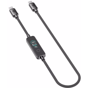 POWEROLOGY TFT CHARGELINK 240W USB C CABLE BLACK PCABCM0121BK