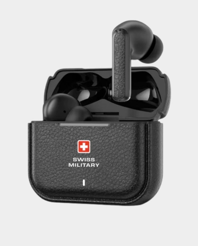 Swiss Military Victor RT75 PRO High-Resolution Pure Music Active Noise Cancelling (ANC) TWS Earbuds - Black (SM-TWS-VICTOR-RT75PRO-BLK)