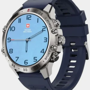 SWISS MILITARY DOM 5 WATCH WITH SILICONE STRAP BLUE SM-WCH-DOM5-SILFBLUSIS