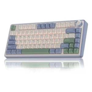 AULA F75 Enchanted Garden Mechanical Gaming Keyboard (75 Keys, 75%, RGB, Tri-Mode, Knob Control, Reaper Switch) - Elegant Design with Enhanced Functionality
