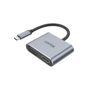 Enhance your display setup with the UNITEK USB-C to HDMI & VGA Adapter (Model: V1126A)