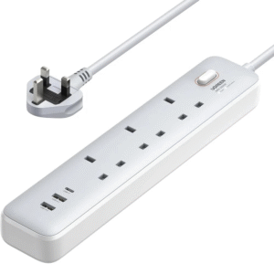 Power your entire workspace or entertainment hub with the UGREEN 6-in-1 Power Strip.