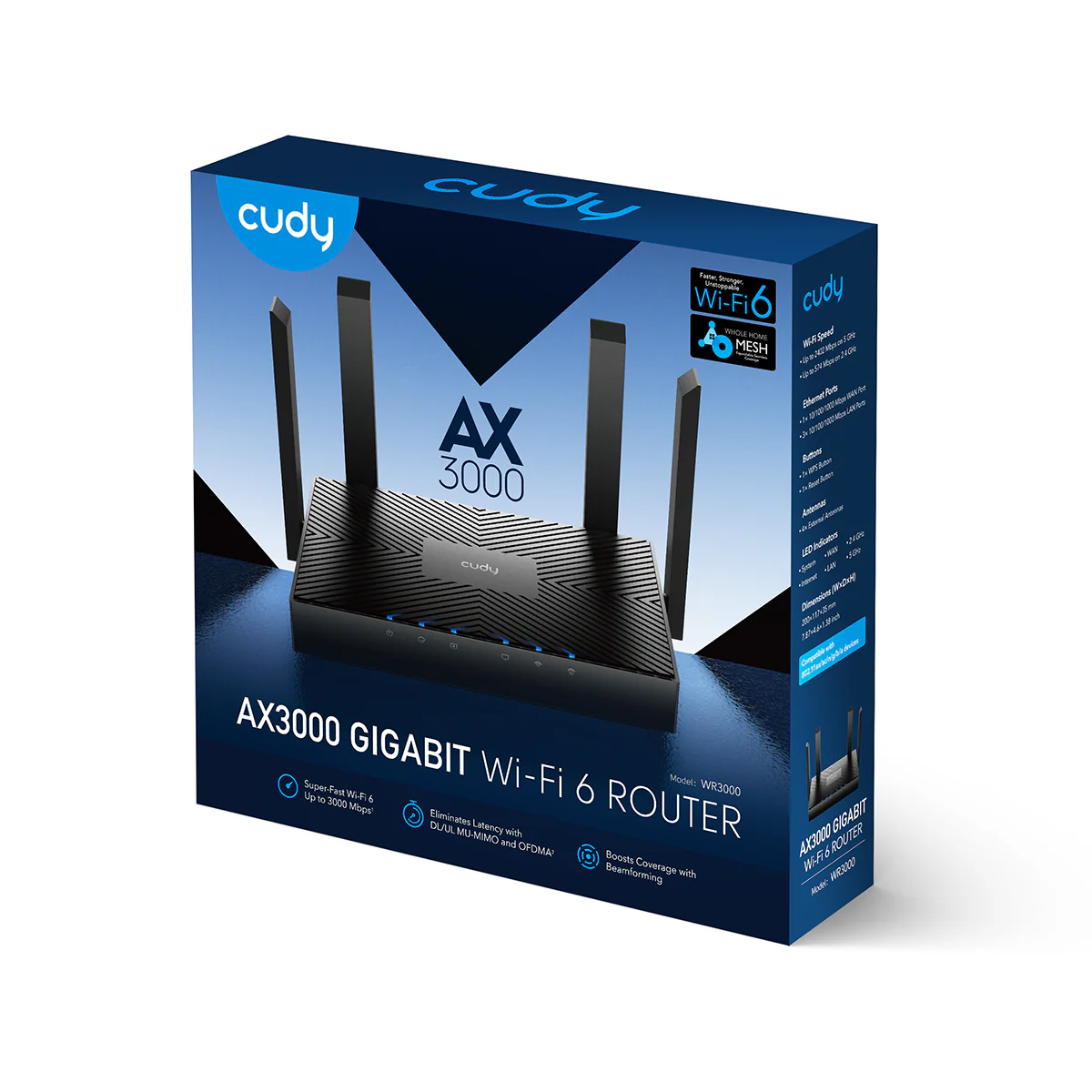 Cudy WR3000 Dual-Band Gigabit Ethernet Wireless Router - Image 3