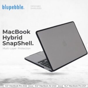 BLUPEBBLE MACBOOK AIR 13.6 INCH HYBRID SNAP SHELL (2022) BP-MBHSS13AIR-BK