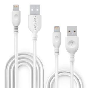RAVPOWER LIGHTNING CABLE (0.9M,1.8M)WHITE RP-LC010