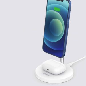 ANKER POWEWAVE MAGNETIC WIRELESS 2 IN 1 CHARGING STAND WITH TYPE C WHITE A2543H21