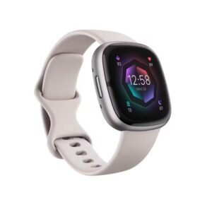 FITBIT SENSE 2 SMART WATCH LUNAR WHITE/PLATINUM FB521SRWT