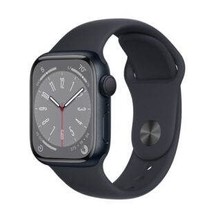 APPLE WATCH SERIES 8 GPS 41MM MIDNIGHT ALUMINIUM CASE WITH MIDNIGHT SPORT BAND S/M MNU73
